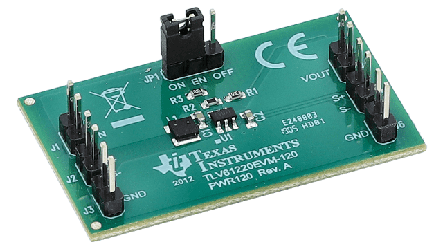 TLV61220 The Texas Instruments TLV61220 is a low-input voltage step-up converter designed for battery-powered applications. It offers adjustable output voltage and high efficiency.