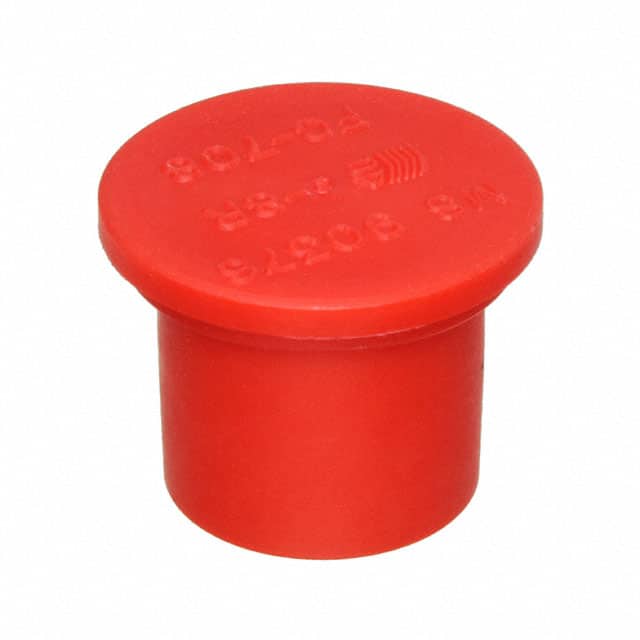 FC708A CONN COVER RED CIRCULAR