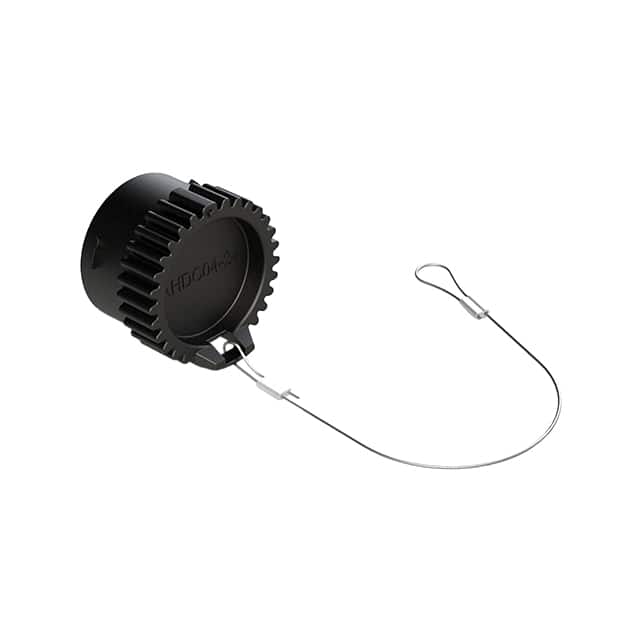 AHDC04-24-T CONN PROTECTIVE COVER 24 BLACK