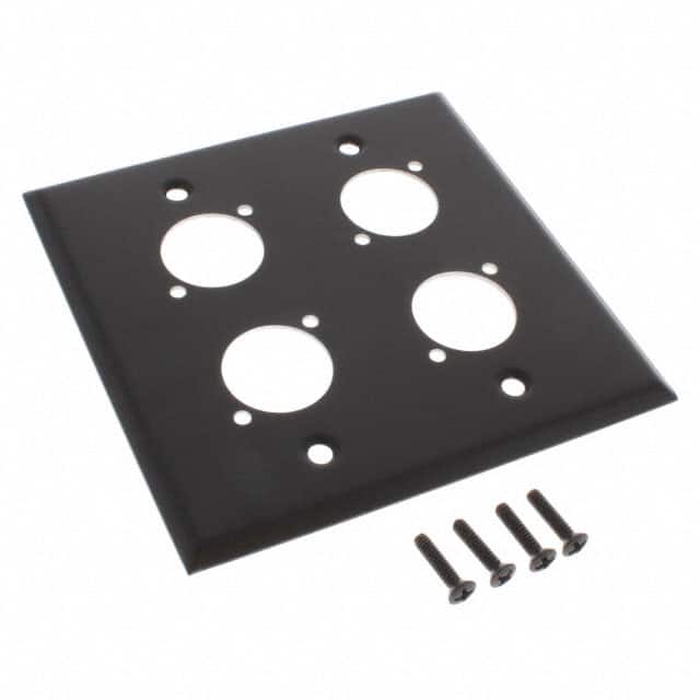 WP2B4 CONN WALL PLATE BLACK