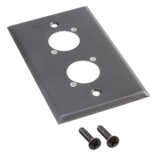 WP1B2P CONN WALL PLATE BLACK