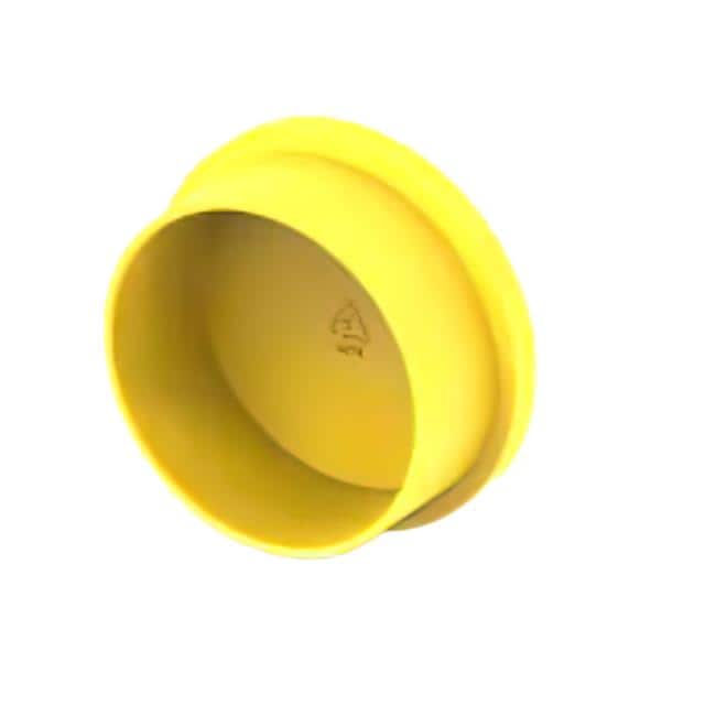 6-2407269-4 CAP, CPC, SIZE 23 RECP, YELLOW