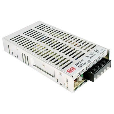 SP-75-5 The Mean Well USA SP-75-5 is a 75W AC/DC converter featuring a chassis mount and enclosed type. It offers adjustable output, PFC, and universal input.