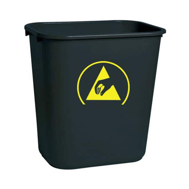 WBAS28 CONDUCTIVE WASTE BSKT 7GAL BLK