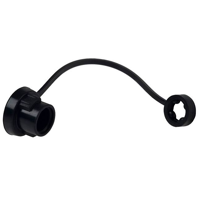 HR30-6P-C(71) CONN COVER 6 BLACK