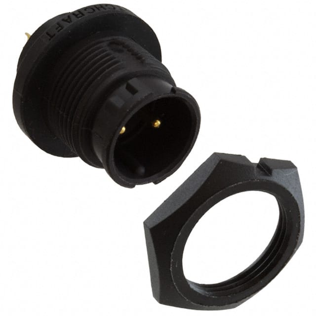 EN3P2M16X CONN RCPT MALE 2P GOLD SLDR CUP