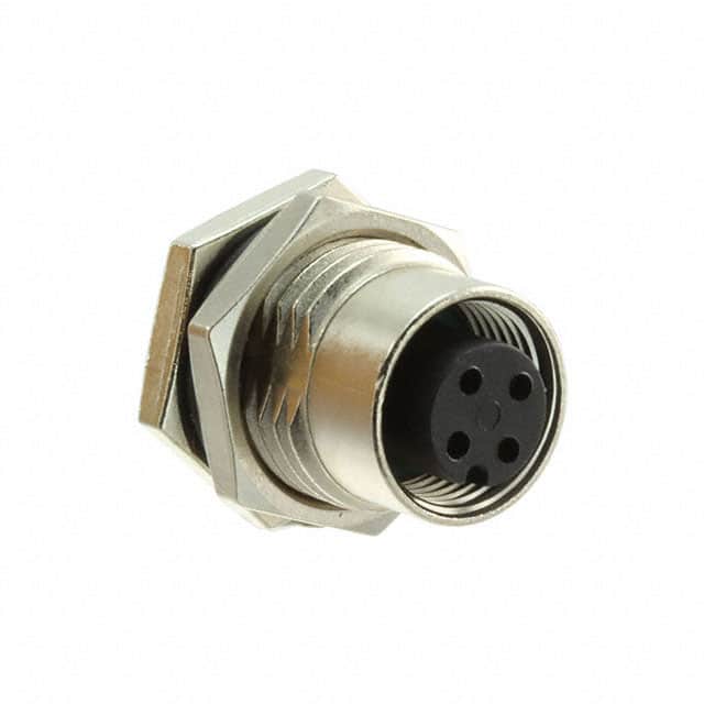 M12A-04PFFS-SF8001 CONN RCPT FMALE 4P GOLD SLDR CUP