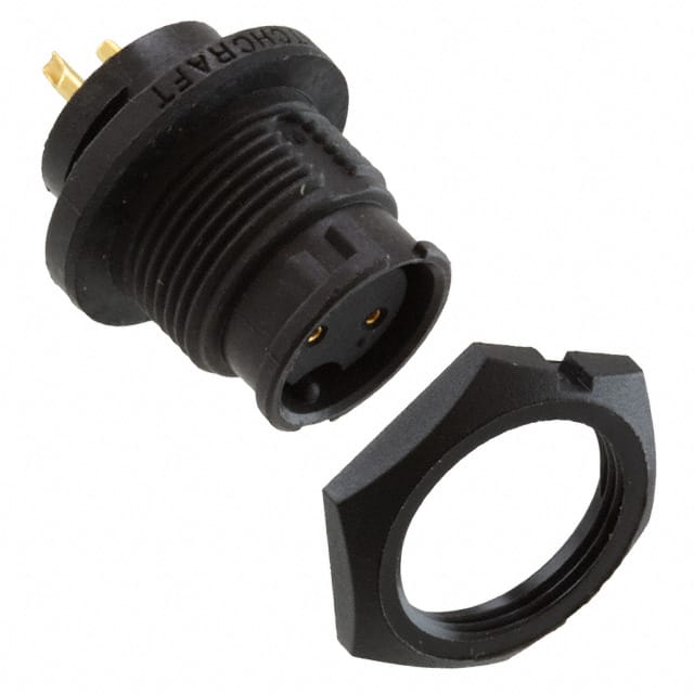 EN3P2FX CONN RCPT FMALE 2P GOLD SLDR CUP