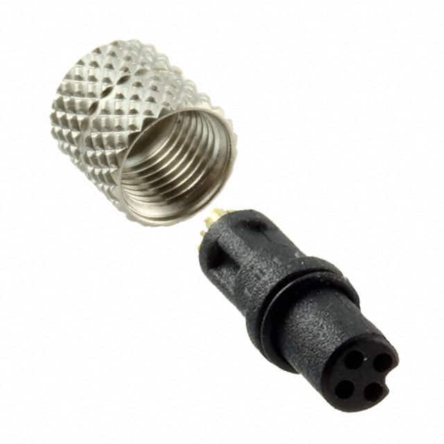 850-004-203RLU1 CONN PLUG FMALE 4P GOLD SLDR CUP