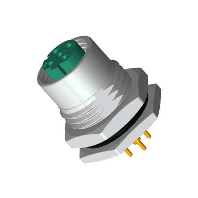 M12D-04PFFP-SF8001 CONN RCPT FMALE 4POS GOLD SOLDER