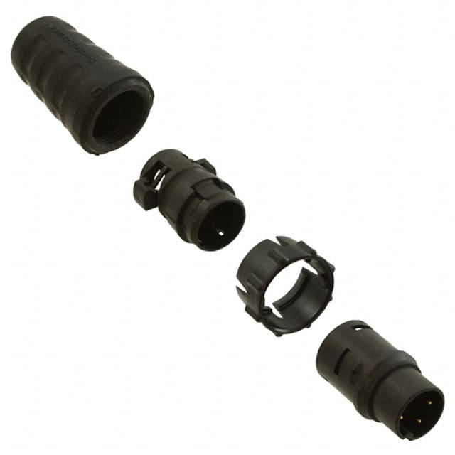 EN3C4MX CONN PLUG MALE 4P GOLD SLDR CUP