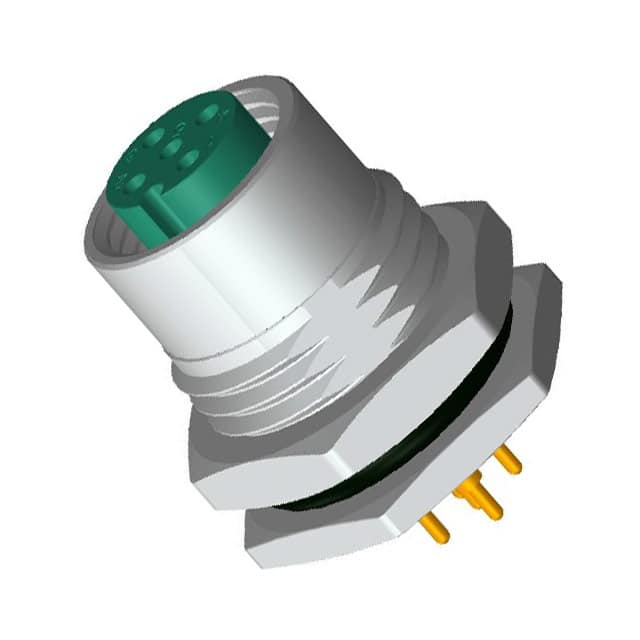M12A-05PFFP-SF8001 CONN RCPT FMALE 5POS GOLD SOLDER