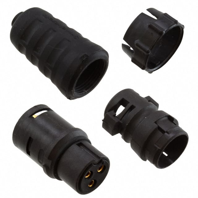 EN3C3F16X CONN PLUG FMALE 3P GOLD SLDR CUP