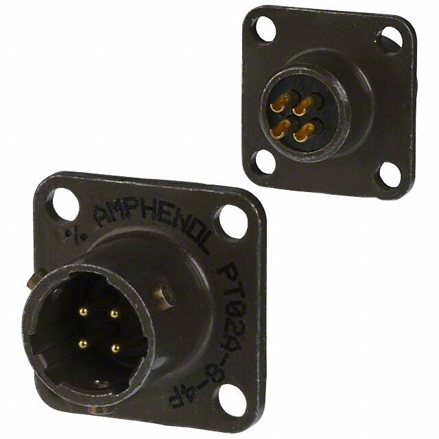 PT02A-8-4P(025) CONN RCPT MALE 4P GOLD SLDR CUP