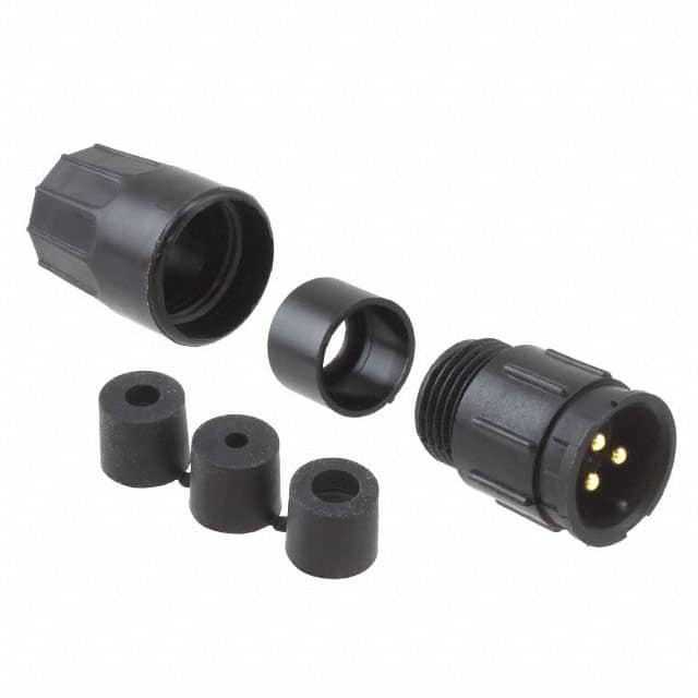 5182-3PG-3DC CONN RCPT MALE 3P GOLD SLDR CUP