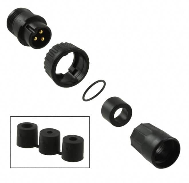 3182-3PG-3DC CONN PLUG MALE 3P GOLD SLDR CUP