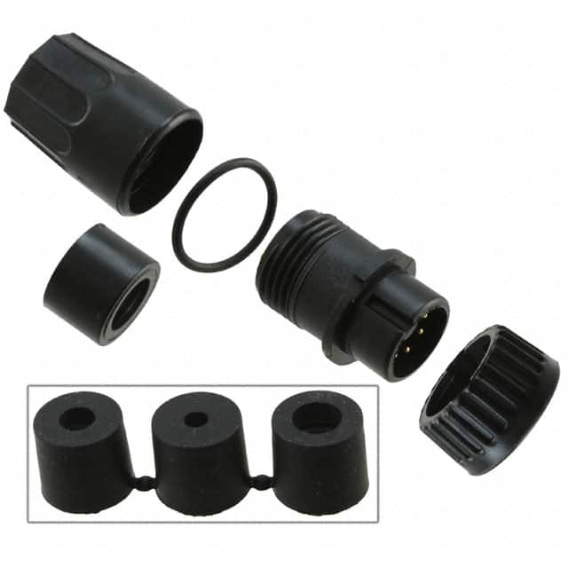 3282-6PG-3DC CONN PLUG MALE 6P GOLD SLDR CUP