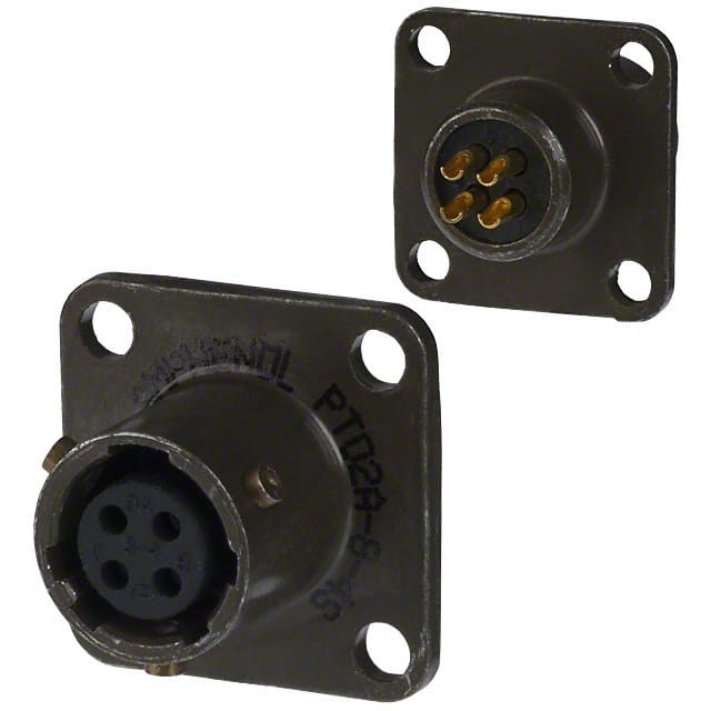 PT02A-8-4S CONN RCPT FMALE 4P GOLD SLDR CUP