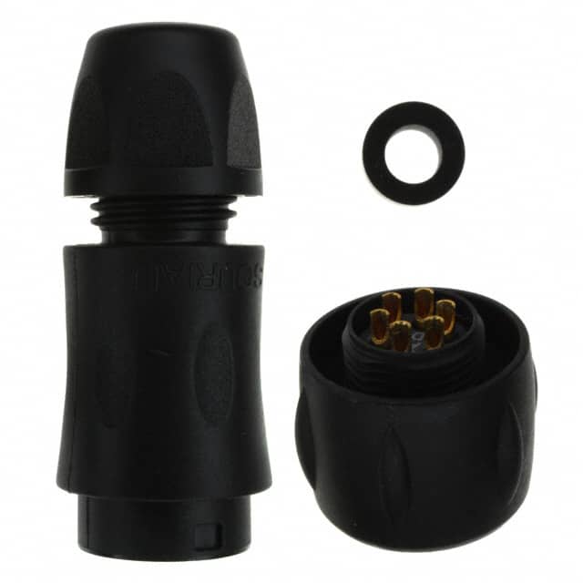 UTS6JC10E6P CONN PLUG MALE 6P GOLD SLDR CUP