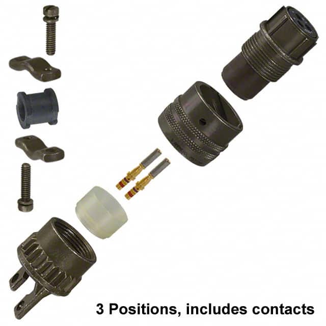 MS3126F-12-3S CONN PLUG FMALE 3POS GOLD CRIMP