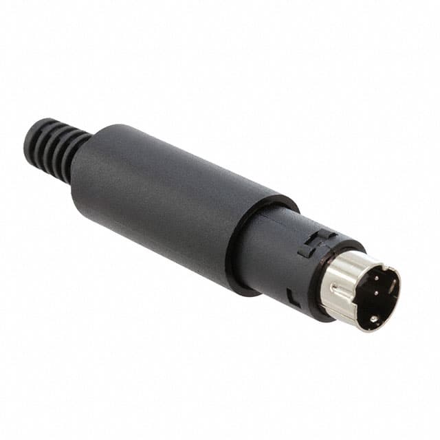 MDP-004 CONN PLUG MALE MINI DIN 4P SILV