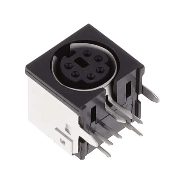 KMDGX-6S-AS CONN RCPT FMALE MINI DIN 6P SLDR