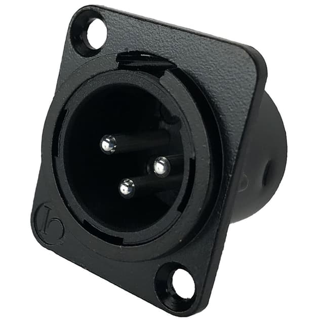 IO-XLR3-M-BK-JL CONN RCPT MALE XLR 3P SOLDER CUP