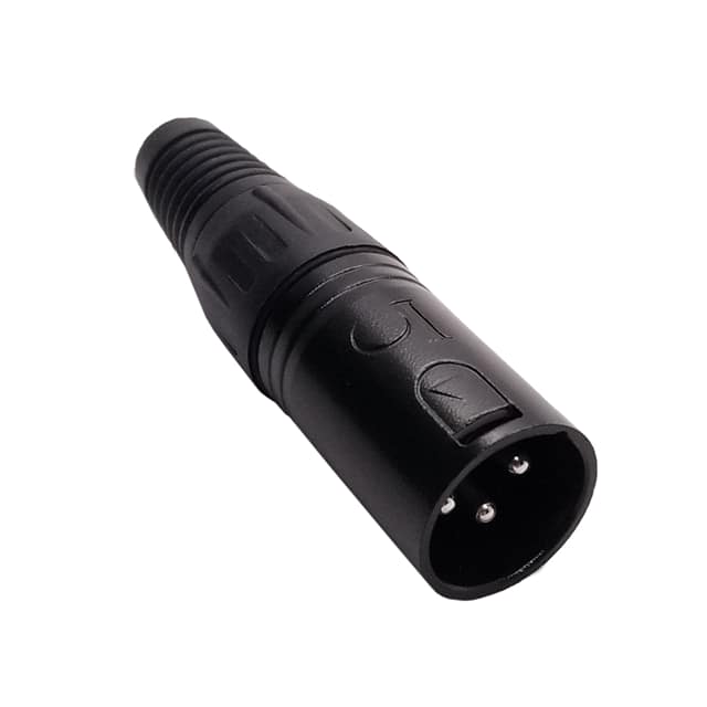 IO-XLR3-M-BK CONN RCPT MALE XLR 3POS SILVER