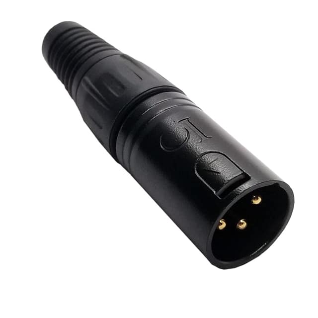 IO-XLR3-M-BKAU CONN RCPT MALE XLR 3POS GOLD