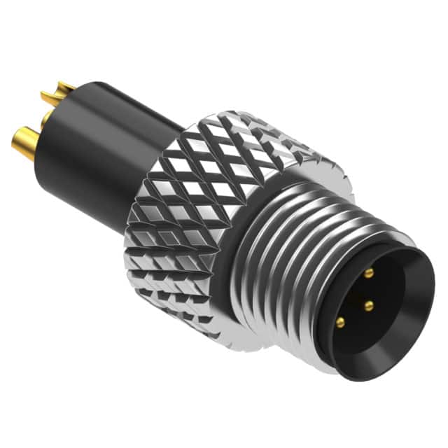 50-00601 CONN PLUG MALE 3P GOLD SLDR CUP
