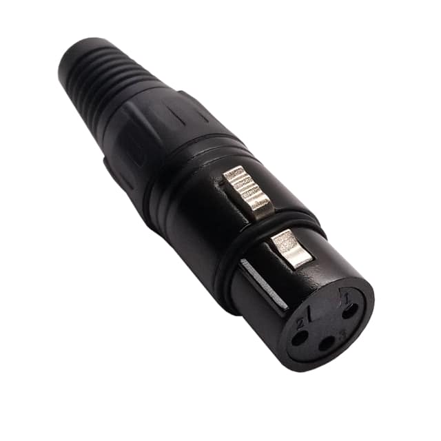 IO-XLR3-F-BK CONN PLUG FMALE XLR 3POS SILVER