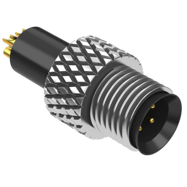 50-00602 CONN PLUG MALE 4P GOLD SLDR CUP