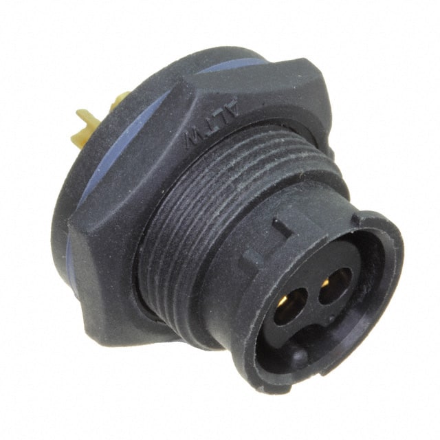 ABB-02PMFS-LC7001 CONN RCPT FMALE 2P GOLD SLDR CUP