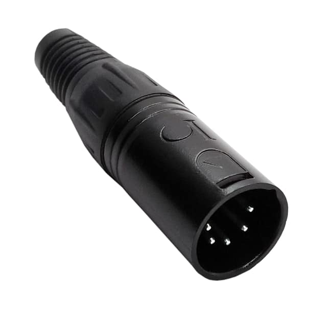 IO-XLR5-M-BK CONN RCPT MALE XLR 5POS SILVER