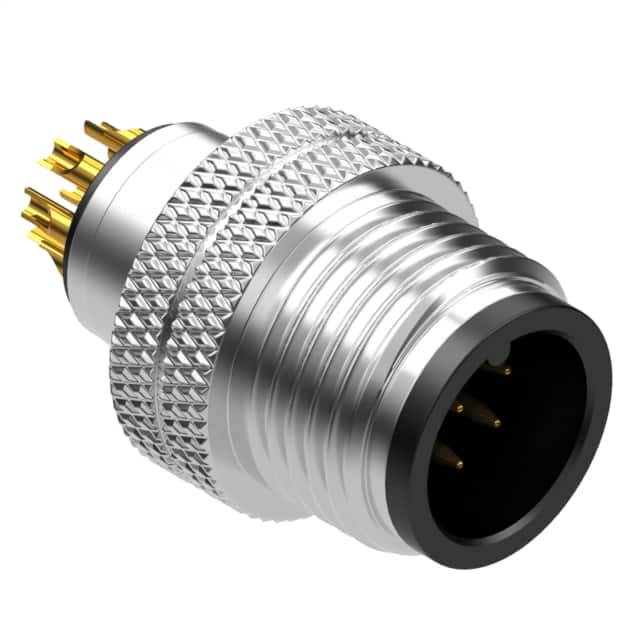 50-00990 CONN PLUG MALE 8P GOLD SLDR CUP