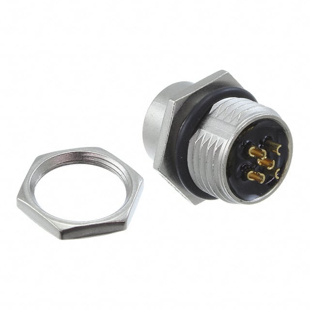 M12A-05PFFS-SH8001 CONN RCPT FMALE 5P GOLD SLDR CUP