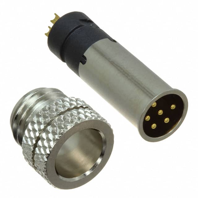 854A006-103RLS4 CONN RCPT MALE 6P GOLD SLDR CUP