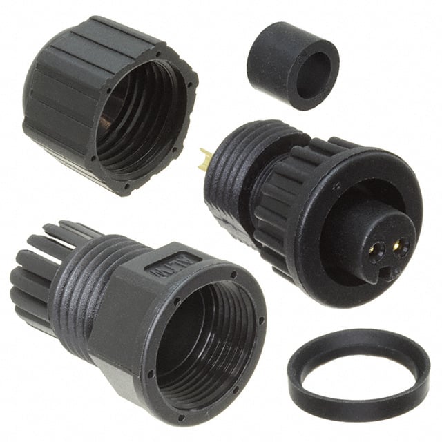 AD-02BFFA-LL7001 CONN PLUG FMALE 2P GOLD SLDR CUP