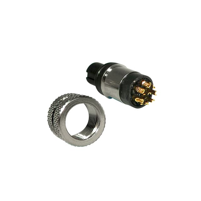 858-008-203RLS1 CONN PLUG FMALE 8P GOLD SLDR CUP