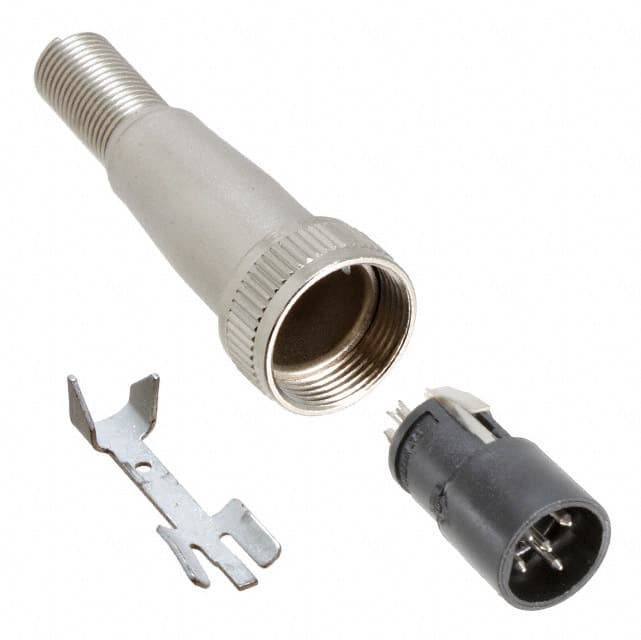 SL405MX CONN PLUG MALE 5P SILV SLDR CUP
