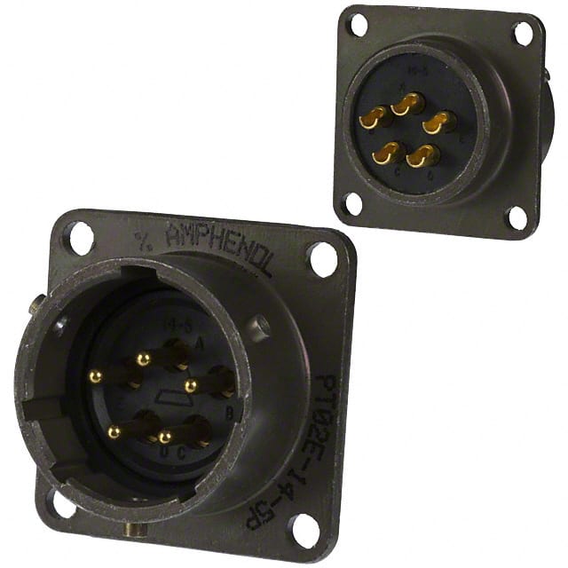 PT02E-14-5P CONN RCPT MALE 5P GOLD SLDR CUP