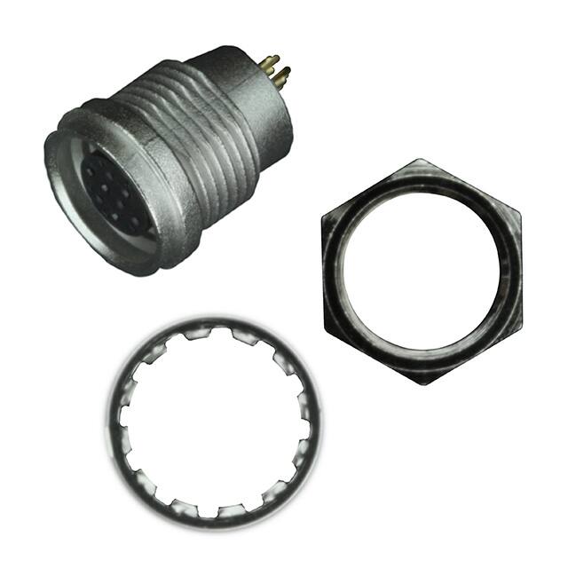HR25A-7R-8S CONN RCPT FMALE 8P GOLD SLDR CUP