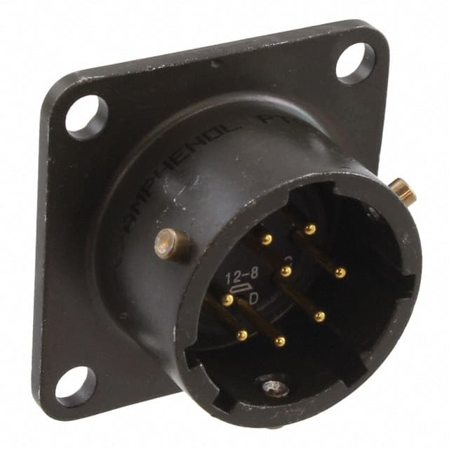 PT02A-12-8P CONN RCPT MALE 8P GOLD SLDR CUP