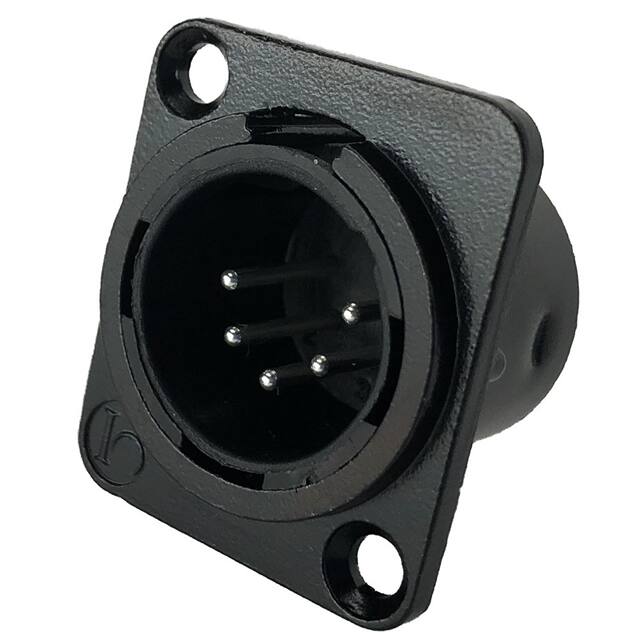IO-XLR5-M-BK-JL CONN RCPT MALE XLR 5P SOLDER CUP