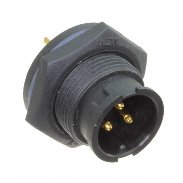 ABB-03PMMS-LC7001 CONN RCPT MALE 3P GOLD SLDR CUP