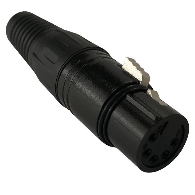 IO-XLR5-F-BKAU CONN PLUG FMALE XLR 5POS GOLD