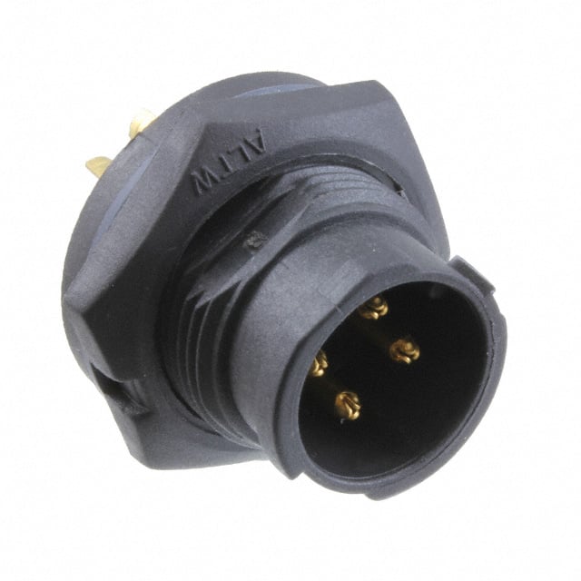 BB-04PMMS-QC8001 CONN RCPT MALE 4P GOLD SLDR CUP