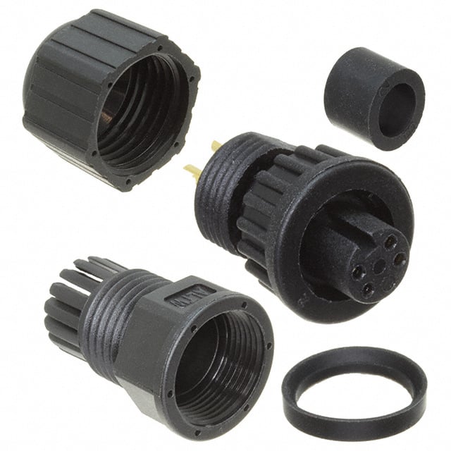 AU-04BFFA-LL7001 CONN PLUG FMALE 4P GOLD SLDR CUP
