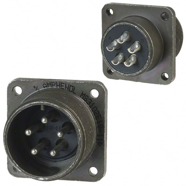 MS3102E18-11P CONN RCPT MALE 5P SILV SLDR CUP