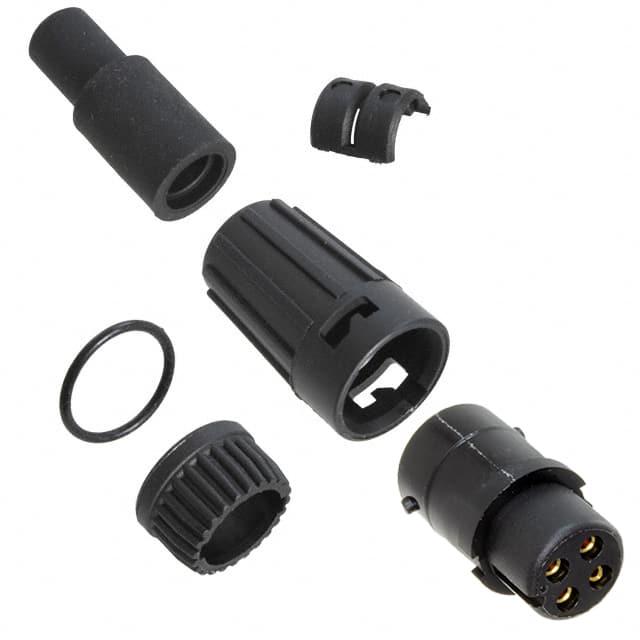 6382-4SG-519 CONN PLUG FMALE 4P GOLD SLDR CUP